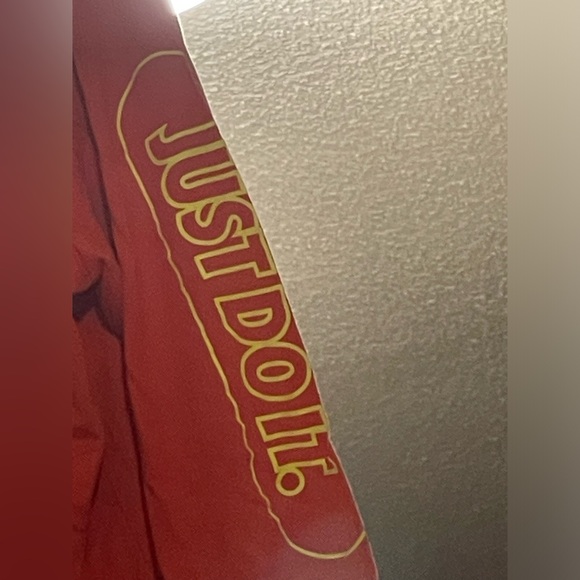 Nike T-shirt long sleeve "just do it" cotton men's/unisex flaw or grunge? Vtg - Picture 5 of 5